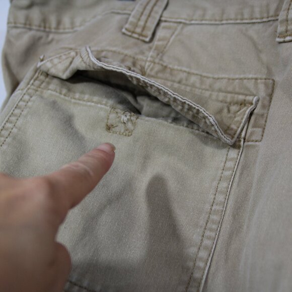 U.S. Polo Assn Men's size 48W Cargo Shorts Large Pockets Tan Khaki 90s - Picture 7 of 11